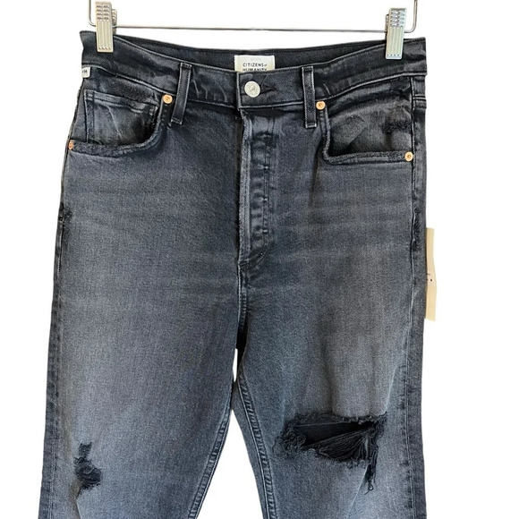 Citizens of Humanity Jolene High Rise Straight Leg Jeans Hush Hush 27 NWT Grunge - Picture 2 of 7